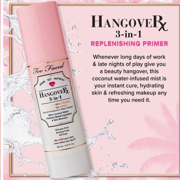 Too Faced Hangover 3-In-1 Replenishing Primer & Setting Spray - Picture 3 of 3